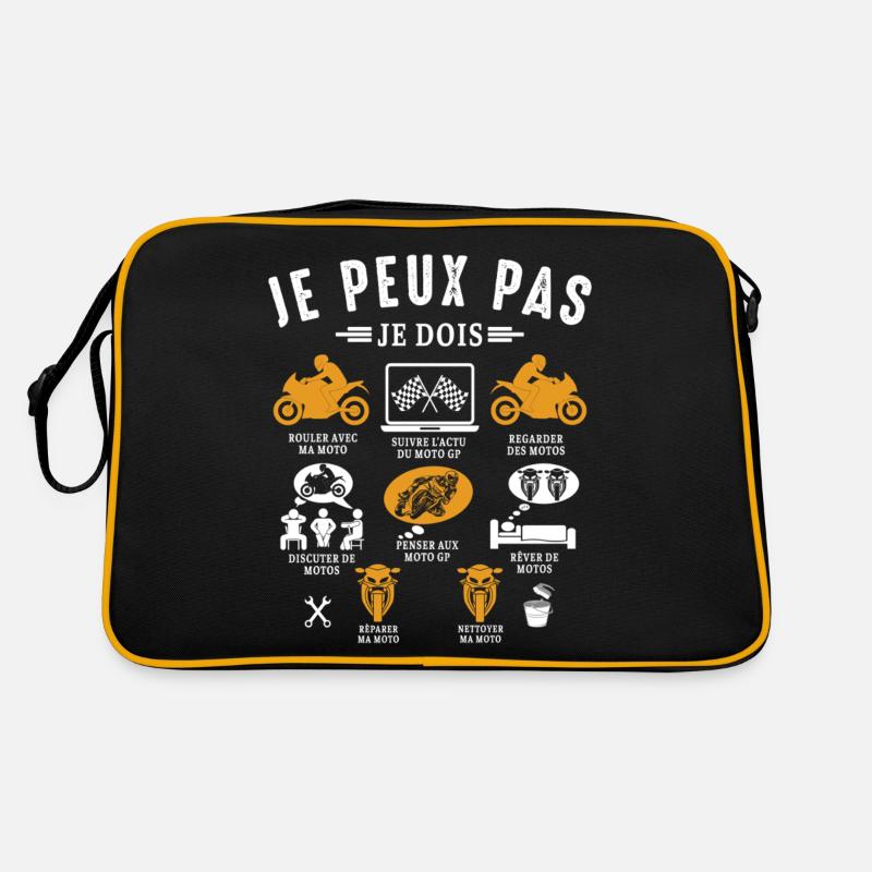 I Can't I Have Motorcycle Retro Bag