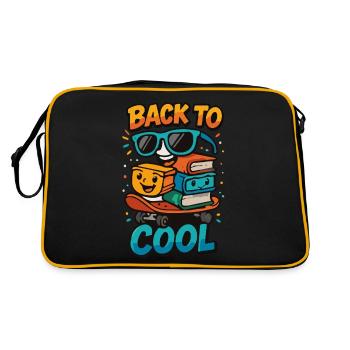 School, primary school, start of school, daycare - Retro Bag - black/gold - Back