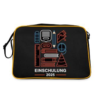 School enrolment 2025 Primary school Start of school - Retro Bag - black/gold - Back