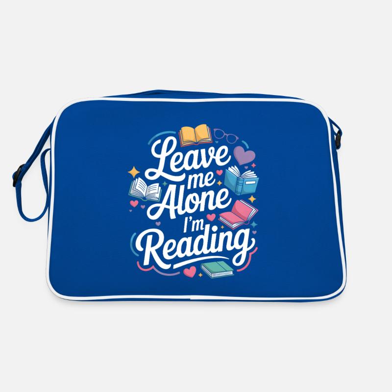 Lass mich alleine, ich lese! Bücherwurm Lesen Retro Tasche