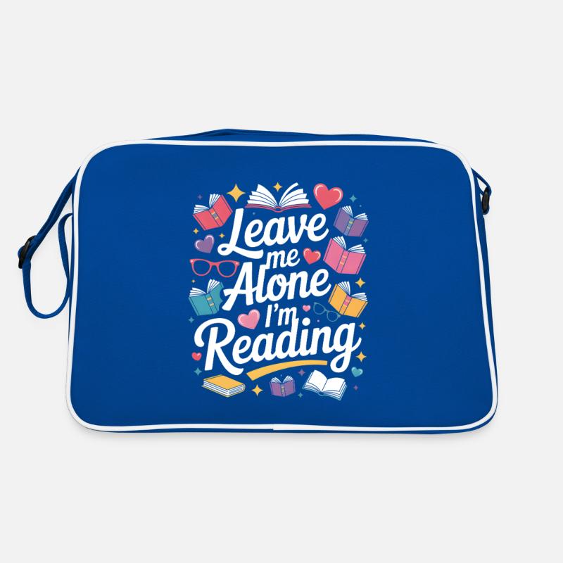 Lass mich alleine, ich lese! Bücherwurm Lesen Retro Tasche