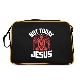 Not Jesus today! Satanist Atheist Goth Aesthetic - Retro Bag - black/gold - Back