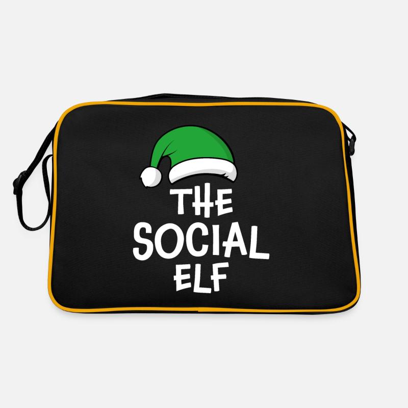 Die soziale Elfe - Retro Tasche - Schwarz/Gold