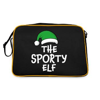 Der sportliche Elf - Retro Tasche - Schwarz/Gold - Hinten