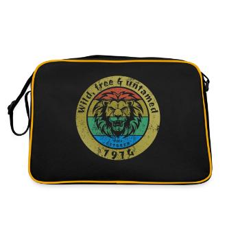 Wild, free & untamed since 10/1974 - Retro Bag - black/gold - Back