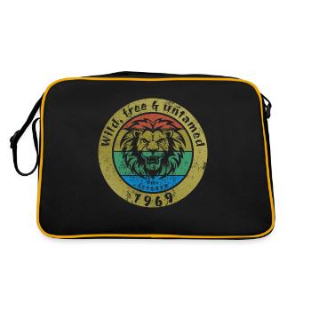 Wild, free & untamed since 10/1969 - Retro Bag - black/gold - Back