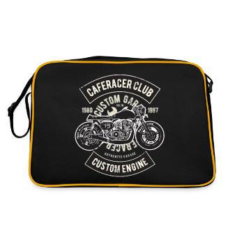 CAFERACER CLUB MOTO GARAGE RÉTRO VINTAGE MOTIF - Sac Retro - noir/or - Dos