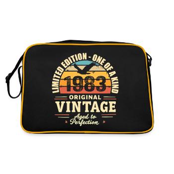1983 Birthday Gift Vintage 1983 Retro 1983 - Retro Bag - black/gold - Back