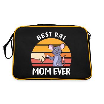 Rats Pets | Rat Animals Rodents Gifts - Retro Bag - black/gold - Back