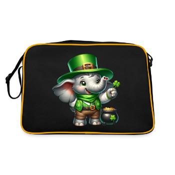 Célébration de la Saint-Patrick en l’honneur des éléphants - Sac Retro - noir/or - Dos