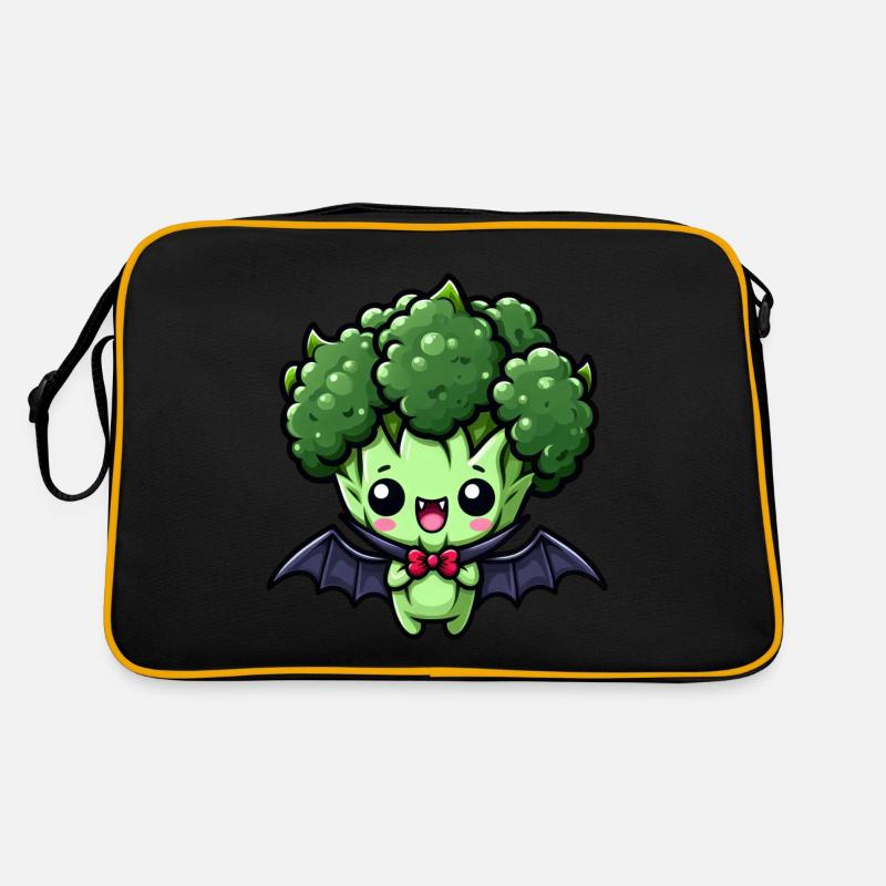 Cute Halloween Broccoli Vampire Cartoon Retro Bag