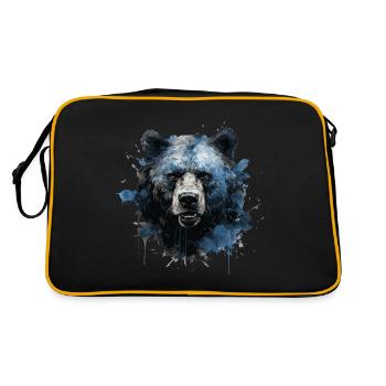 Bear Head - Retro Bag - black/gold - Back