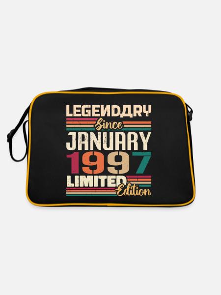 Cadeau d’anniversaire Né En Janvier 1997 - 1997 - Sac Retro - noir/or - Dos