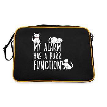 Motif de propriétaire de chat fou pour les fans de chats - Sac Retro - noir/or - Dos