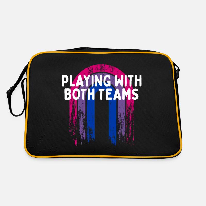 Playing with Both Teams Bisexual LGBTQ Bi Pride Retro Bag