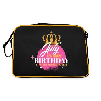 Juillet est mon anniversaire Oui Tout le mois Né en - Sac Retro - noir/or - Dos
