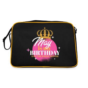 Mai est mon anniversaire Oui Tout le mois Né en mai - Sac Retro - noir/or - Dos