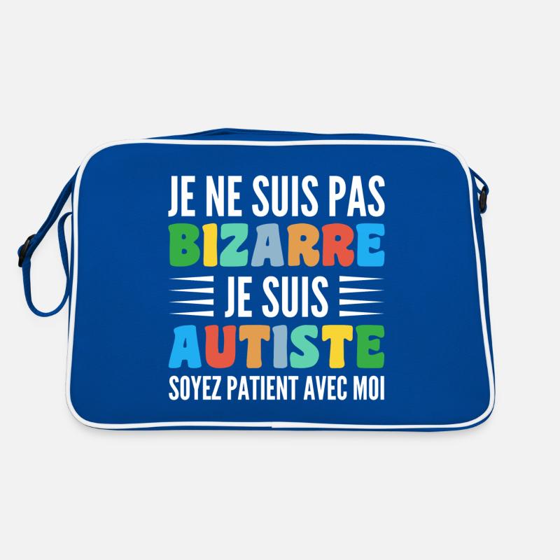 Ich bin nicht seltsam, ich bin Autist Retro Tasche