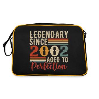 Legendär seit 2002. Geburtstagsgeschenk 2002 - Retro Tasche - Schwarz/Gold - Hinten