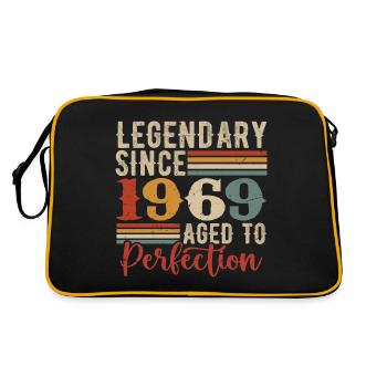 Legendär seit 1969. Geburtstagsgeschenk 1969 - Retro Tasche - Schwarz/Gold - Hinten
