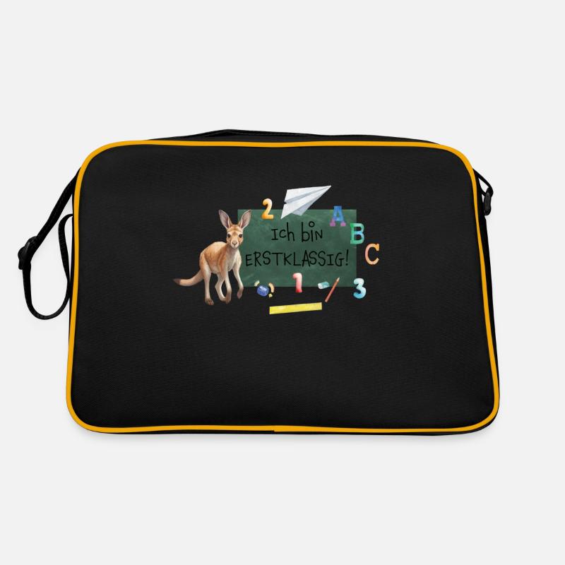 Ich bin Erstklassig! - Retro Tasche - Schwarz/Gold