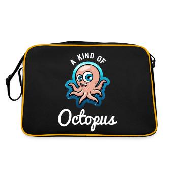 Pieuvre poissons mer poulpe calamar cadeau - Sac Retro - noir/or - Dos