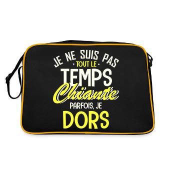 je ne suis pas tout le temps chiante - Sac Retro - noir/or - Dos