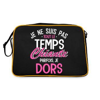 je ne suis pas tout le temps chiante - Sac Retro - noir/or - Dos