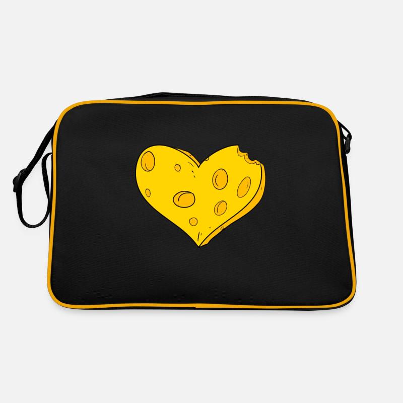 Käse Herz Retro Tasche