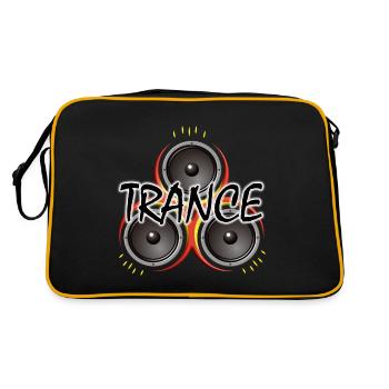 Trance avec haut-parleur - Musique électronique - Sac Retro - noir/or - Dos