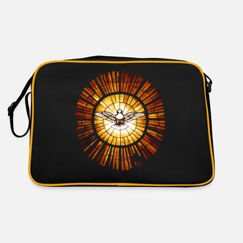 Colombe de la Paix Vintage - Sac Retro - noir/or