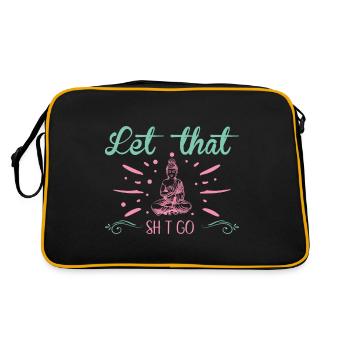 Yoga Buddha Meditation Stress Relief Leave it - Retro Bag - black/gold - Back
