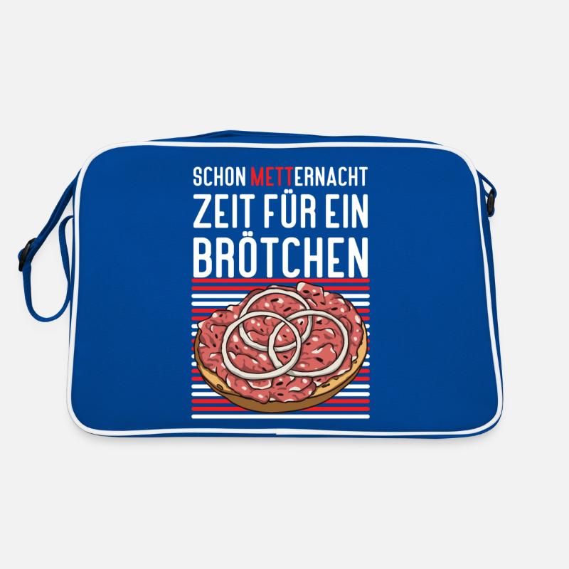Mannes Mett Mettbrötchen Witzig Fleisch Essen Retro Tasche