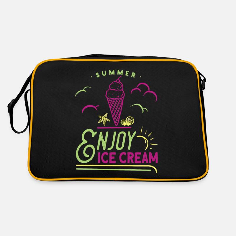 Eis Creme Sommer Strand Eiscreme Urlaub Vibes Retro Tasche