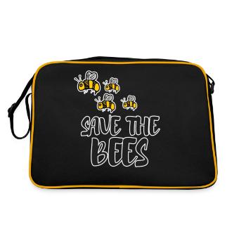 Sauver les abeilles Miel Conservation des abeilles Nature - Sac Retro - noir/or - Dos