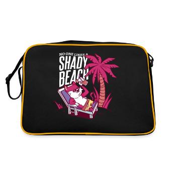 No One Likes A Shady Beach Vacation Mode Traveling - Retro Tasche - Schwarz/Gold - Hinten