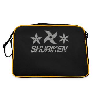 Shuriken Ninja Martial Arts Traditional Asia - Retro Bag - black/gold - Back