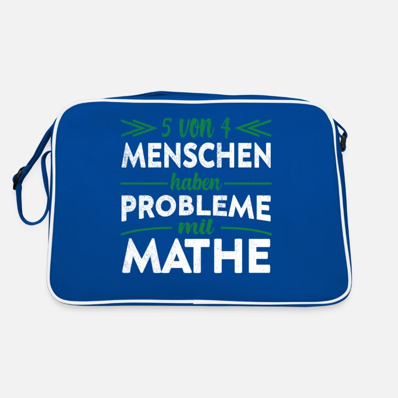 5 von 4 Menschen haben Probleme mit Mathe Lehrer Retro Tasche