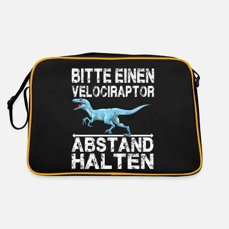 Dinosaurier Velociraptor Raptor Dino Retro Tasche