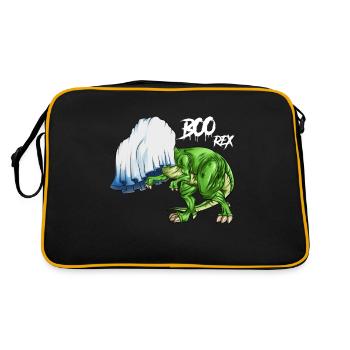 Kids Tyrannosaurus Boo Rex Halloween Ghost - Retro Bag - black/gold - Back