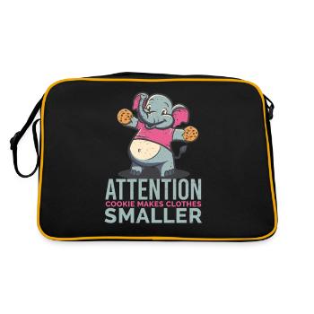 Un éléphant avec un biscuit au chocolat sucré - Sac Retro - noir/or - Dos