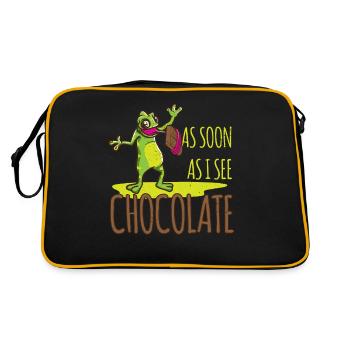 Délicieux bonbons au chocolat caméléon snacking - Sac Retro - noir/or - Dos