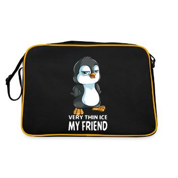 Très mince Glace mon ami Empereur Pingouin Cadeau - Sac Retro - noir/or - Dos