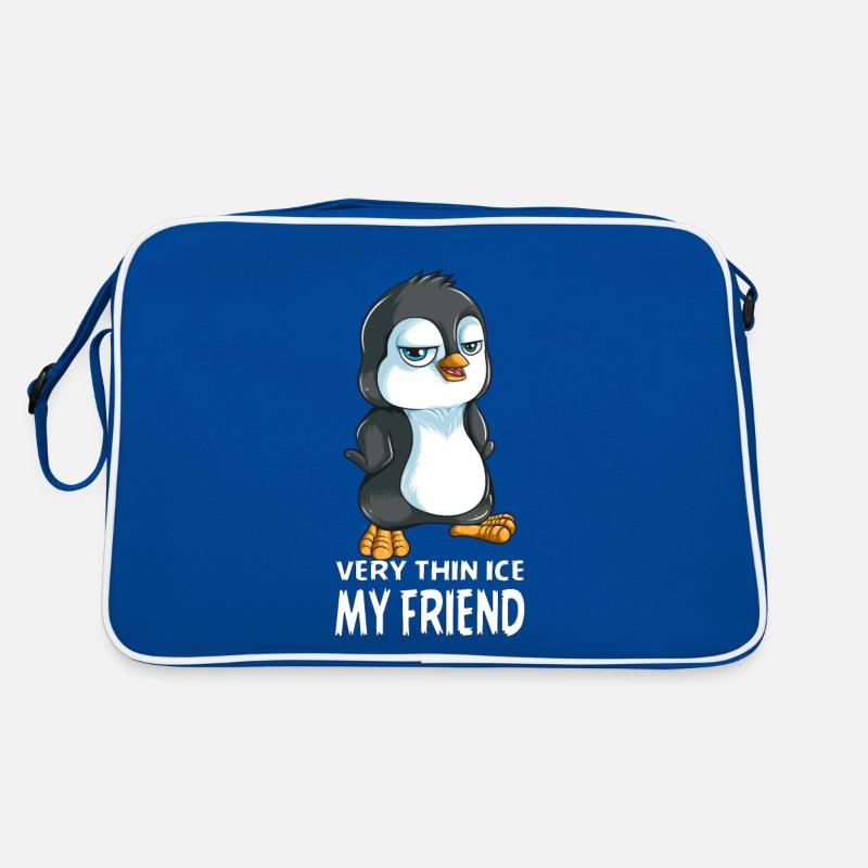 Very thin Ice my Friend Emperor Penguin Gift Retro Bag