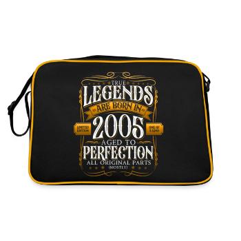 Légende 2005 17ème Anniversaire Cadeau Hommes Drôle - Sac Retro - noir/or - Dos