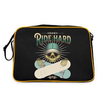 Ride hard - Retro Bag - black/gold - Back