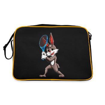 Rabbit Rabbit Tennis Sport Design Raquette - Sac Retro - noir/or - Dos