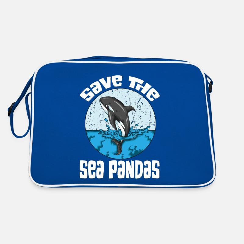 Orca Wale Blauwal Buckelwal Walschutz Schützer Retro Tasche