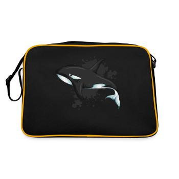Marine Explorer Orca Design Orca Whale Outfit Enfants - Sac Retro - noir/or - Dos