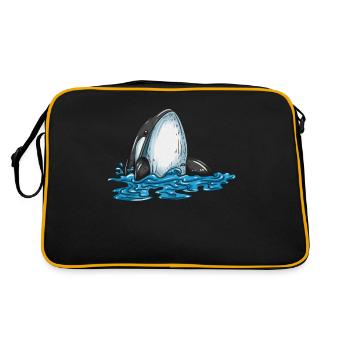 Plongées de baleine sur des mammifères marins Orques baleines enfants - Sac Retro - noir/or - Dos